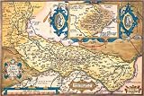 Art Poster, Map of Middle East - 27.5 x 18.75