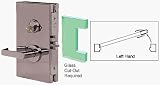 CRL 6x10 LH Duranodic Bronze Finish Center Lock with Deadlatch in Passage Lock Function