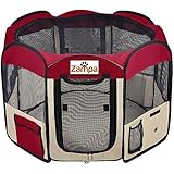 Pet 45" Playpen Foldable Portable Dog/Cat/Puppy Exercise Kennel For Small medium Large. The Best Indoor And Outdoor Pen. With Cary Bag. Easily Sets Up & Folds Down & Space Free