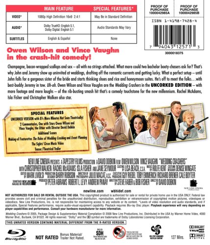 Wedding Crashers [Blu-ray] image