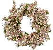Grand blossom and berry wreath in pink