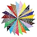 Bandana Biker Kopftuch Halstuch gemustert in 24 verschiedenen Farben!