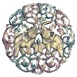 Handmade 'Elephants & Flowers' Teak Wood Wall Art Decor (Thailand)