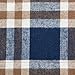 Amazon Basics Yarn-Dyed Lightweight Flannel Duvet Cover - Full/Queen, Brown Plaid