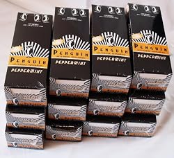 Penguin Caffeinated Peppermints Mini Tins Full Case of 144 .5 ounce tins packed in 12 count sleeves (for bulk purchase or resale)