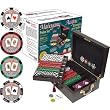Holdems BestT 500 CLAY-Filled Poker Chip Set w/Mahogany Case