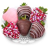Golden State Fruit 6 Piece Love Berries Valentines Day Chocolate Covered Strawberries