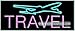 Travel, Logo Neon Sign (13H x 32L x 3D)
