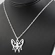 Sterling Silver Necklaces - Butterfly - Length: 16", Height: 26mm