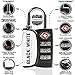 TSA Lock 3 Digit Combination Travel Luggage Lock TSA Approved Locks (White/Black - Single Pack)