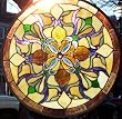 Stained Glass Window Panel 18'' X 18'' Round {9037-23}