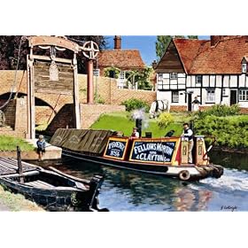 10898 - Jumbo Spiele - 1000 Teile Puzzle - Falcon, Working the Waterways, 1000 Teile