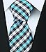 Scott Allan Turquoise Black Tie Men | Gingham Plaid Ties for Mens | Necktie Turquoise | corbatas para hombres elegantes