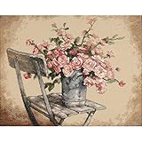 Dimensions Needlecrafts Counted Cross Stitch, Roses On White Chair