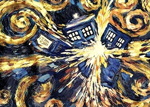 Doctor Who Van Gogh Exploding Tardis Funny Refrigerator Magnets Gift Decorative Kitchen Home Locker #DW01