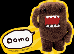 Domo Kun - Yellow Photo Saluting - Sticker / Decal