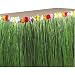 Flowered Raffia Grass Table Skirt