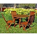 International Caravan Paris 5 Piece Outdoor Wooden Patio Set
