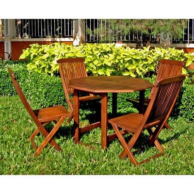 International Caravan Paris 5 Piece Outdoor Wooden Patio Set product image