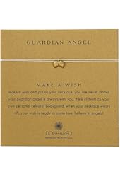Dogeared Make A Wish Guardian Angel Wings Creme Necklace, 16"