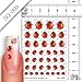 Nailart NAIL TATTOO STICKER - ladybug / ladybird - red / black