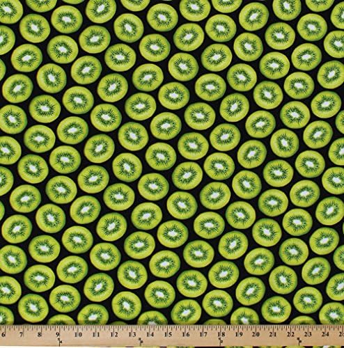 Kanvas Studios Cotton Fresh Squeezed Kiwi Fruit Cotton Fabric Print by The Yard 08389-12