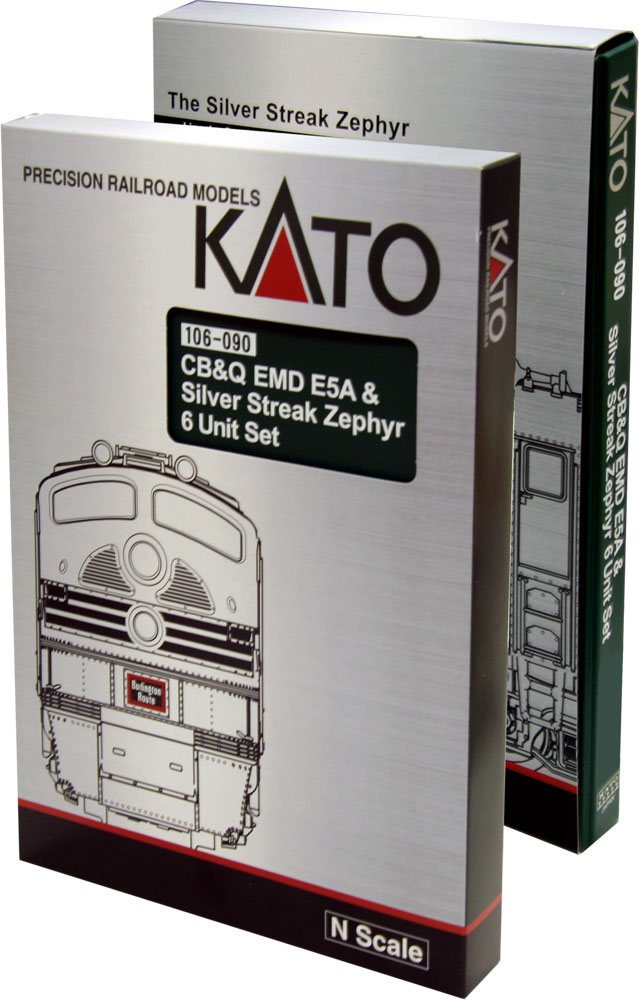 Amazon.com: Kato USA Model Train Products CB&Q EMD E5A Silver ...