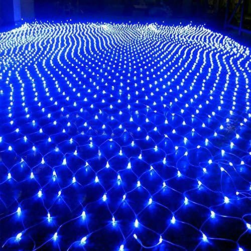 String Lights,FITTA 3Mx2M 200 LED Net Mesh Fairy String Light Outdoor Net lights Ideal Décor lights for Home Garden Christmas Xmas Party Wedding Indoor Outdoor (Blue)