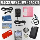 Blackberry OEM Battery+ OEM Data Cable+ Travel Charger+ Mini Usb Car Charger+ Pink Snap-On Seidio OEM Faceplate+ OEM Red Skin+ OEM Leather Pocket Pouch+ Blackberry Trackball Replacement+ Screen Protector+ Micro-Fiber Cleaning Cloth For Blackberry Curve 8300 8310 8320 8330