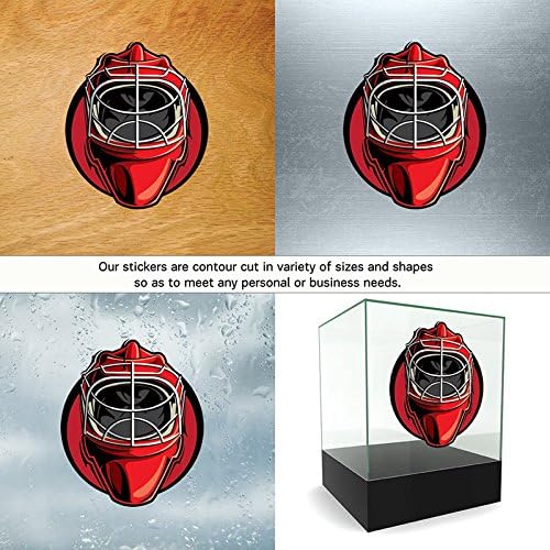 Decal Ice Hockey Goalkeeper Car window jet ski season offence pro marathon (7 X 5,94 Inches) Fully Waterproof Printed vinyl sticker