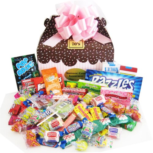 1970's Sprinkled Pink Retro Candy Gift Box by Candy Assortments