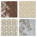 Tumbled Tile Coasters Blue/brown