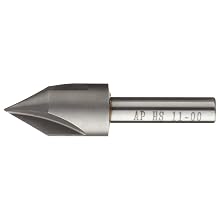 Alvord Polk 179-0 High-Speed Steel Center Reamer, 60 Degree Angle, 3-Flute, Uncoated (Bright)