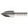 Alvord Polk 179-0 High-Speed Steel Center Reamer, 60 Degree Angle, 3-Flute, Uncoated (Bright)