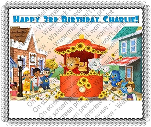 Daniel Tiger's Neighborhood Trolley and Friends Edible Image Cake Topper