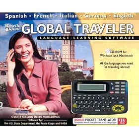 Rosetta Stone Global Traveler (Spanish French German Italian English & Pocket Translator