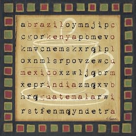 Country Word Search by Kim Klassen poster print,12 in. x 12 in.