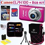 Canon PowerShot ELPH 100 HS 12.1 MP CMOS Digital Camera (Pink) + 8GB Access ....
