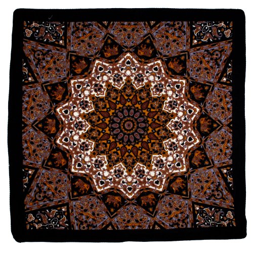 Brown, Tan, and Grey Indian Mandala Bandana for Hippies and Yoga Brown, Tan, and Grey Indian Mandala Bandana for Hippies and Yoga