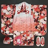 七五三 着物 3歳 女の子 被布セット リョウコキクチ 黒地 刺繍使い 撫子 牡丹菊 雛祭り お正月 足袋付きの12点フルセット