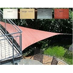 Sonnensegel 5 x 5 x 5 m Dreieck in vier Farben, terra ( LP Nr.3-10-13 )