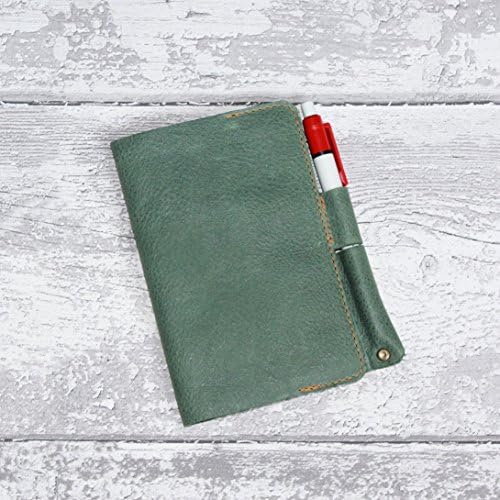 Leather Notebook - INCLUDED - Leather Organiser - Leather Moleskine Cover - italian leather dusty mint - Leather Travel Journal - Travel Wallet.