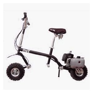 Go-Ped Riot Gas Powered Full Suspension Off Road Scooter (Sinister Black) by