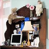 Lea Jessica McClintock Heirloom Computer Hutch with Cork Back, Cord Managem ....