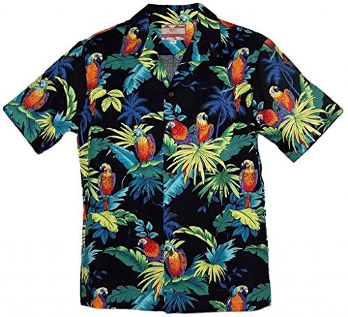 RJC Brand Tropical Parrots Men's Hawaiian Shirt