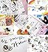 ONOR-Tech 6 Sheets Lovely Cute Black Hair Girls Decorative Adhesive Sticker Tape / Kids Craft Scrapbooking Sticker Set for Diary, Album, Cellphone, Journals, Laptop