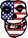 The Misfits - Crimson Ghost Skull with American / USA Flag - Sticker / Decal