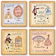 Pompadour Set by Katharine Gracey 6"x6" Art Print Poster