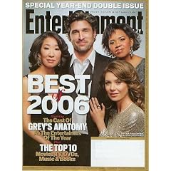 Entertainment Weekly December 29 2006/Janaury 5 2007 Sandra Oh, Patrick Dempsey, Chandra Wilson, Ellen Pompeo (913/914)