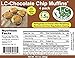 Low Carb Chocolate Chip Muffins (4 Pack) - Fresh Baked - LC Foods - All Natural - No Sugar - Diabetic Friendly